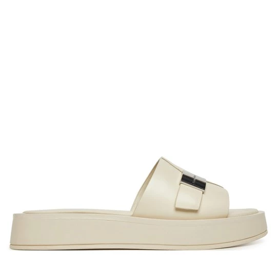 Obrázek produktu Nazouváky Calvin Klein Flatform Slide W/Ck Hw - Lth HW0HW02368 Écru Krémová