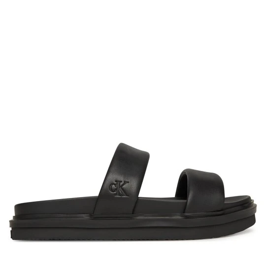 Obrázek produktu Nazouváky Calvin Klein Jeans Flat Molded Doublebar Sandal Lth YM0YM01226 Černá