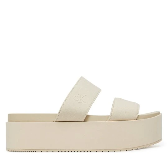 Obrázek produktu Nazouváky Calvin Klein Jeans Flatform Sandal Webbing In YW0YW01789 Écru Krémová
