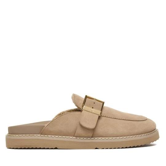 Obrázek produktu Nazouváky Tommy Hilfiger Th Buckle Fur Suede Mule FW0FW09083 Béžová