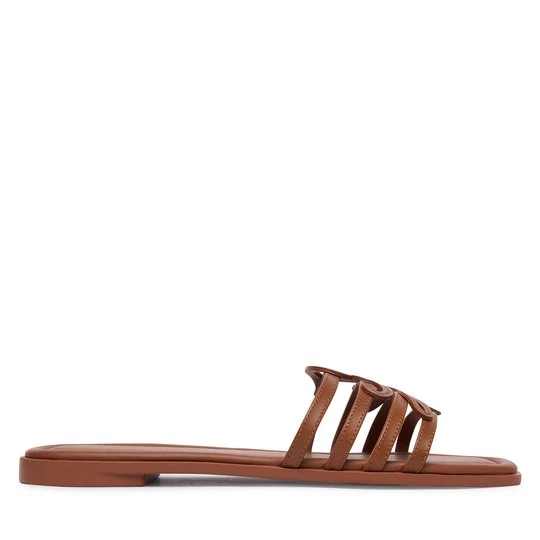Obrázek produktu Nazouváky Tommy Hilfiger Th Script Flat Mule Lth FW0FW09368 Hnědá