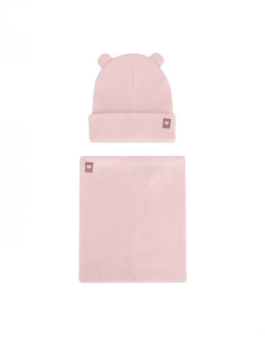 Obrázek produktu Nelli Blu Set čepice a tunelová šála 7KF-001-AW24 Růžová