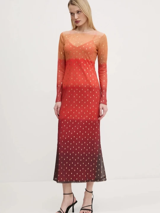 Obrázek produktu Never Fully Dressed Šaty Never Fully Dressed Sunset Mesh oranžová