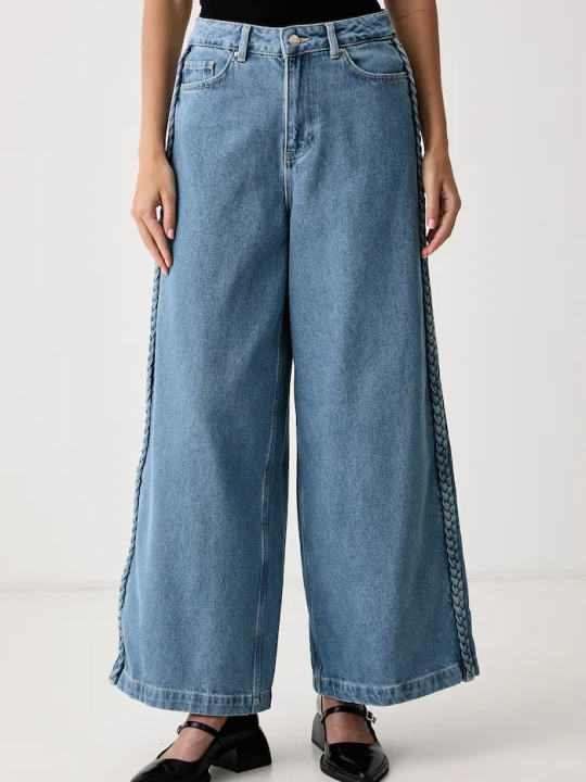 Obrázek produktu Never Fully Dressed wide leg džíny dámské modrá