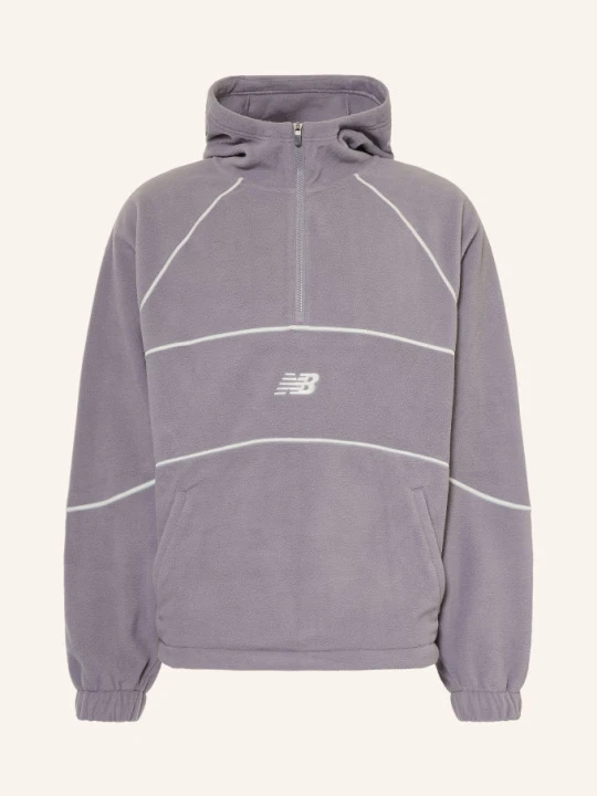 Obrázek produktu New Balance Fleecová Mikina S Kapucí Trackside šedá / světle šedá