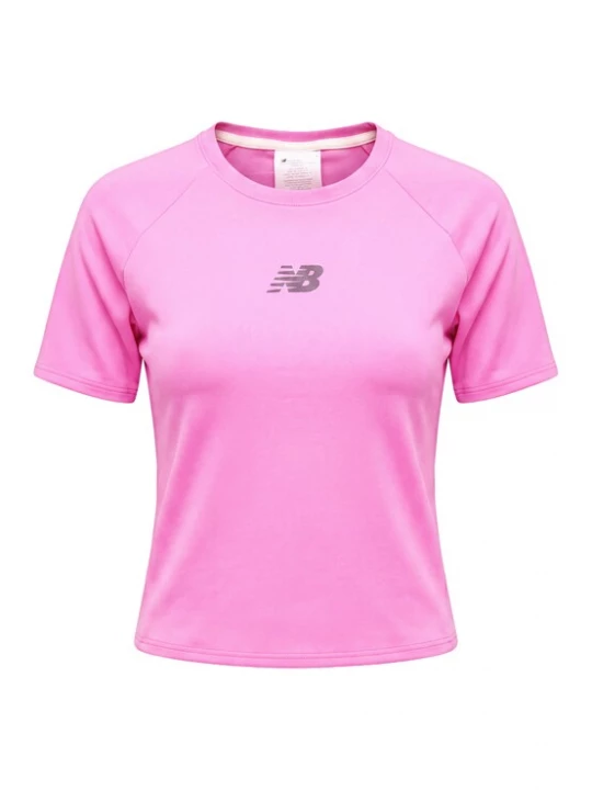 Obrázek produktu new balance Funkční tričko slonová kost / světle růžová / černý melír