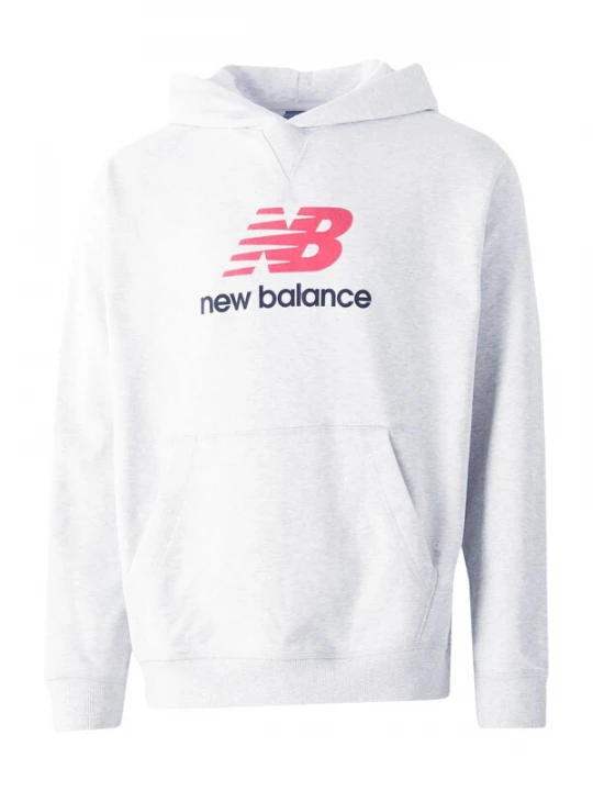 Obrázek produktu new balance Mikina šedý melír / světle červená / černá