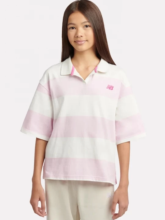 Obrázek produktu New Balance polo dětské bavlněné růžová