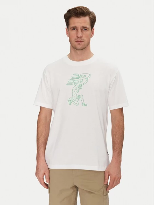 Obrázek produktu New Balance T-Shirt MT51978 Bílá Relaxed Fit