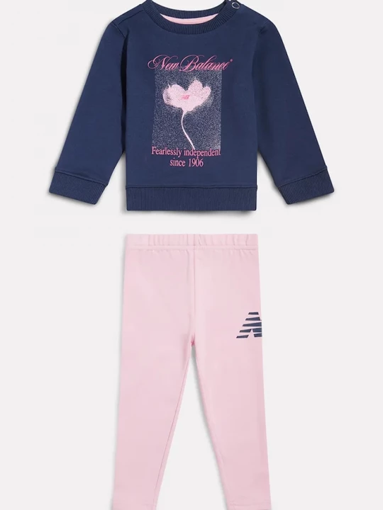 Obrázek produktu New Balance teplákový set kojenecký s bavlnou růžová