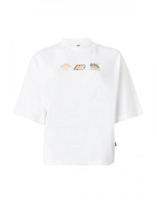 Obrázek produktu new balance Tričko meruňková / bílá
