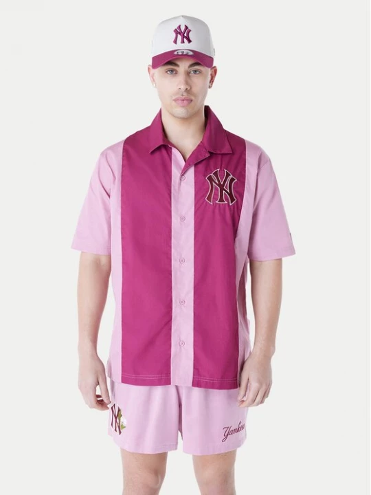 Obrázek produktu New Era Košile New York Yankees Stripe Revere 60596341 Růžová Regular Fit