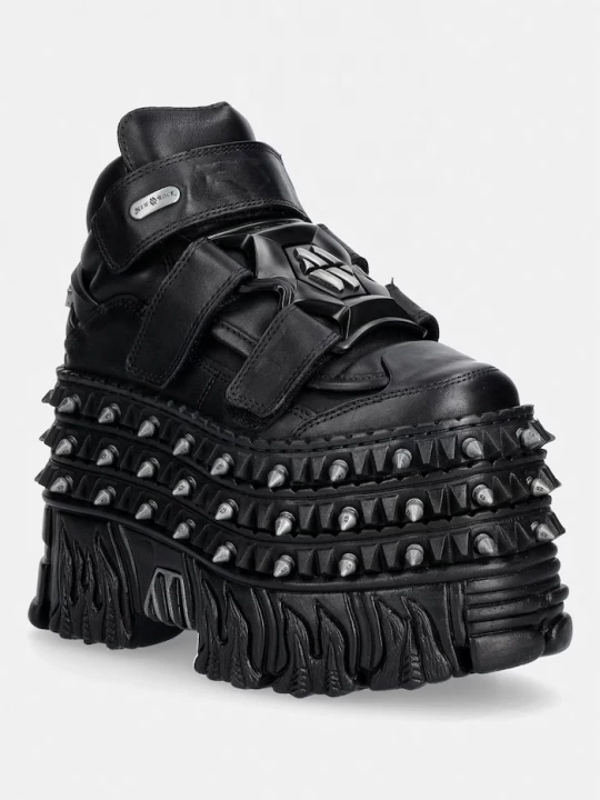 Obrázek produktu New Rock CRUST NEGRO NEGRO, FIRE CASCO sneakers boty dámské kožené černá