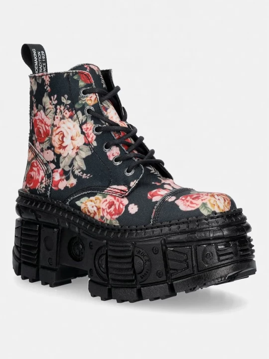 Obrázek produktu New Rock farmářky na platformě dámské ECO FLOR, TANK CASCO černá