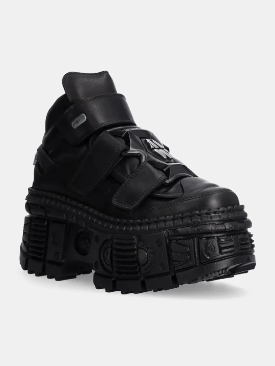 Obrázek produktu New Rock Kožené boty New Rock Crust Negro Negro + Tank Casco Negro černá