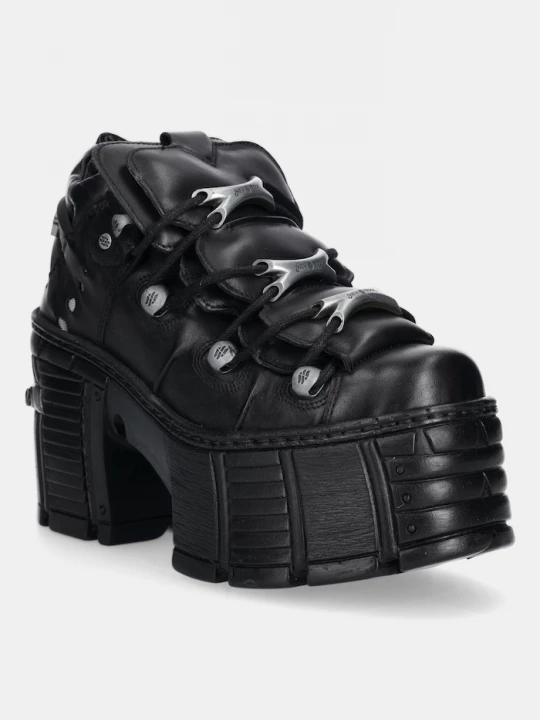 Obrázek produktu New Rock Kožené kotníkové boty New Rock CRUST NEGRO černá