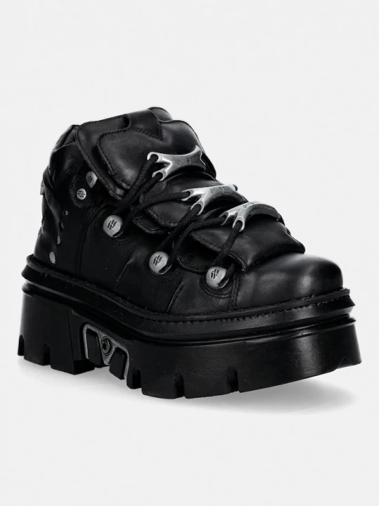 Obrázek produktu New Rock Kožené tenisky New Rock CRUST NEGRO, REACTOR NEGRO E14 casco CON černá