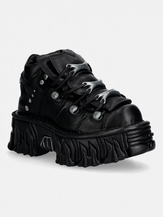 Obrázek produktu New Rock Kožené tenisky New Rock ITALI NEGRO, NOMADA NEGRO černá