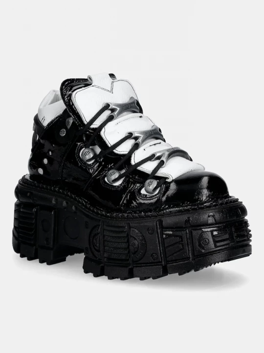 Obrázek produktu New Rock Kožené tenisky New Rock M-106-S119 Ankle Boot Imperfect černá