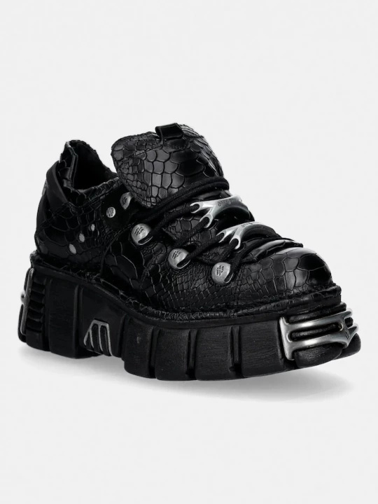 Obrázek produktu New Rock Kožené tenisky New Rock PITON ESCAMA NEGRO BRILLO, TOWER NEGRO ACER černá