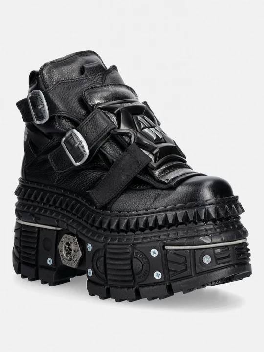 Obrázek produktu New Rock LUXOR NEGRO, BOX PLANE, TANK CASCO sneakers boty dámské kožené černá