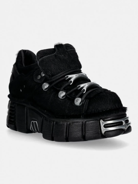 Obrázek produktu New Rock Semišové tenisky New Rock PELO NEGRO, TOWER NEGRO ACERO + lateral + p černá