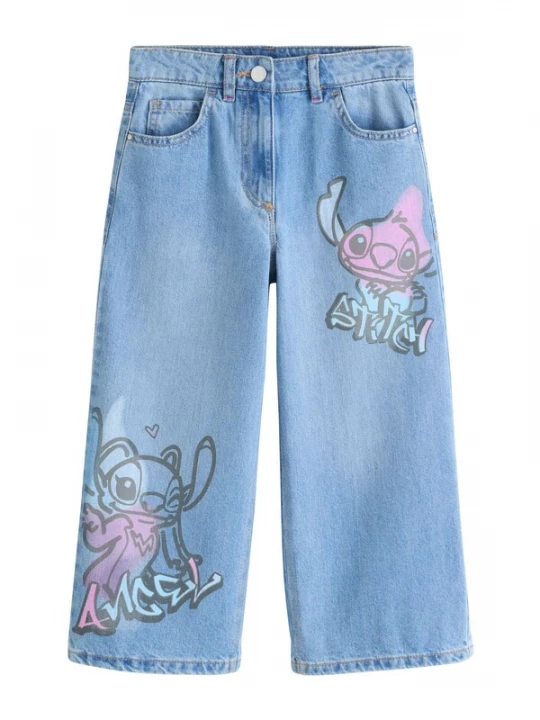 Obrázek produktu Next Džíny 'Disney Lilo & Stitch' modrá džínovina / čedičová šedá / starorůžová