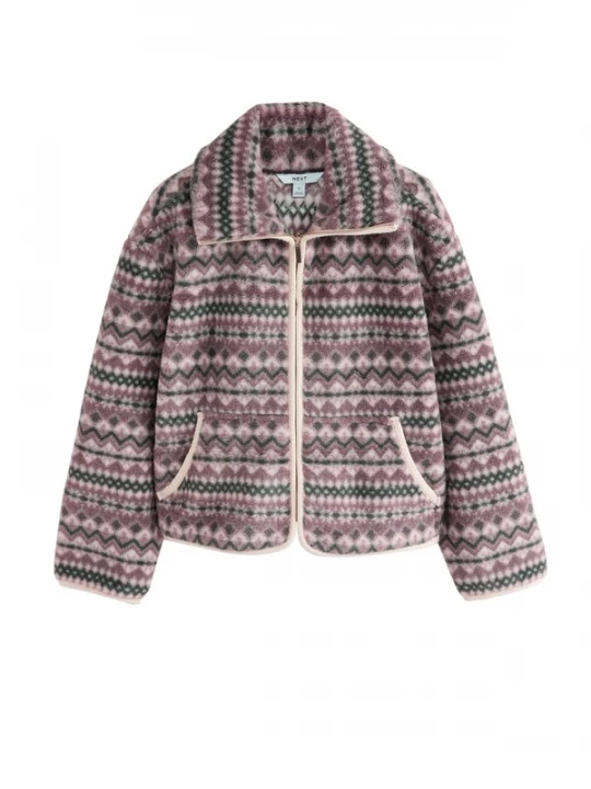 Obrázek produktu Next Fleecová mikina antracitová / magenta / offwhite