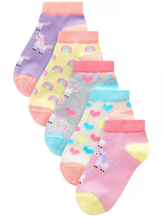 Obrázek produktu Next Ponožky 'Einhorn' žlutá / šedý melír / lenvandulová / světle růžová / barva vaječné skořápky