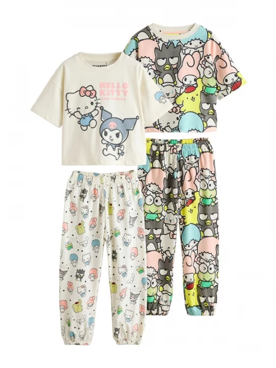 Obrázek produktu Next Pyžamo 'Hello Kitty' slonová kost / žlutá / šedá / růžová