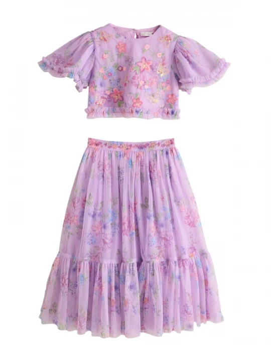 Obrázek produktu Next Sada 'Lehenga' světlemodrá / zelená / lenvandulová / růžová