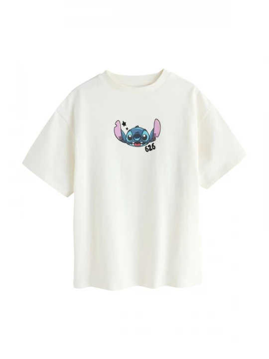 Obrázek produktu Next Tričko 'Lilo & Stitch' režná / světlemodrá / pink / černá