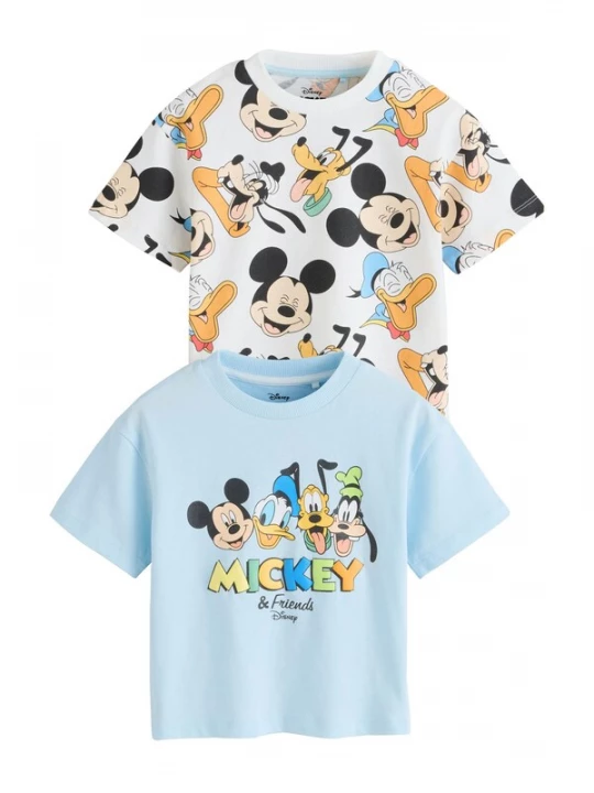 Obrázek produktu Next Tričko 'Mickey Mouse' světlemodrá / světle zelená / oranžová / černá / bílá