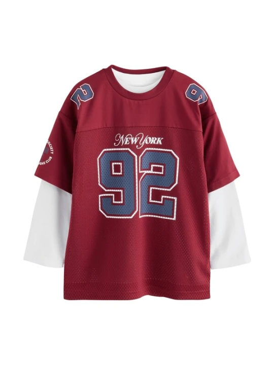 Obrázek produktu Next Tričko 'Varsity' burgundská červeň