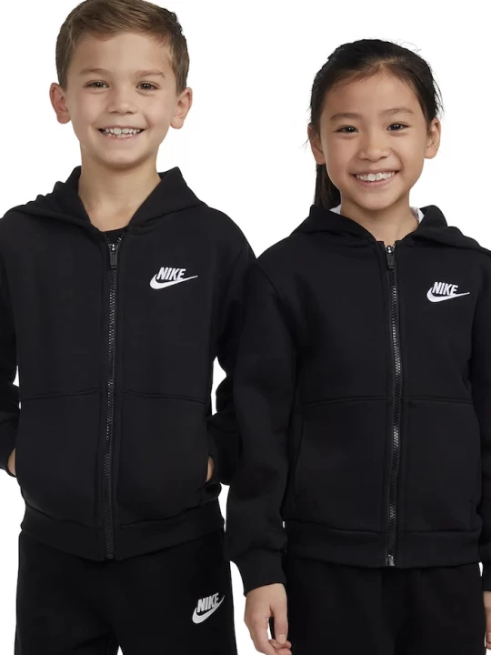 Obrázek produktu Nike rozepínací mikina s kapucí dětská s bavlnou černá