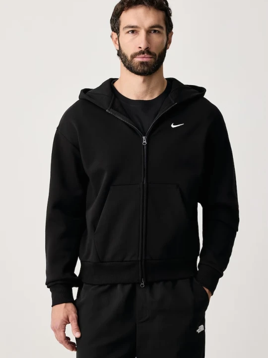 Obrázek produktu Nike Sportswear rozepínací mikina s kapucí pánská s bavlnou Solo Fleece černá
