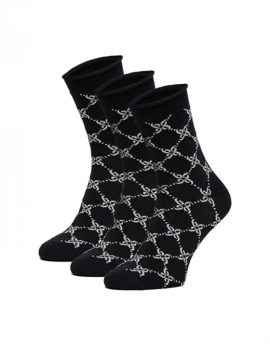 Obrázek produktu Nine West Dlouhé ponožky CEO_BR_NW_Silver_01_Z_AW25 (3 PACK) Černá