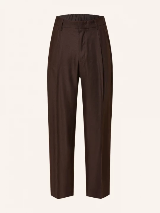 Obrázek produktu Nn.07 Chino Kalhoty Kay Relaxed Fit S Lnem tmavě hnědá
