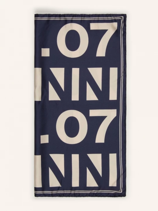 Obrázek produktu Nn.07 Hedvábný Šátek tmavě modrá / stříbrná