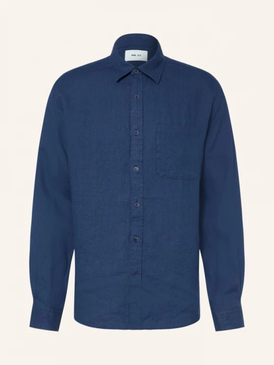 Obrázek produktu Nn.07 Lněná Košile Dino Comfort Fit tmavě modrá