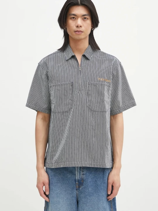 Obrázek produktu No Problemo Bavlněné polo tričko No Problemo Mini Problemo SS Work Shirt - Denim námořnická modř
