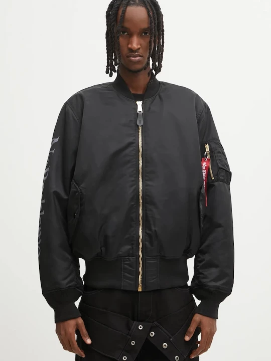 Obrázek produktu No Problemo Oboustranná bomber bunda No Problemo x Alpha Industries No War MA-1 černá
