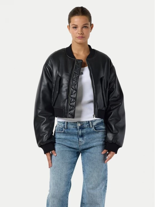 Obrázek produktu Noisy May Bunda z imitace kůže Eileen 27032426 Černá Relaxed Fit