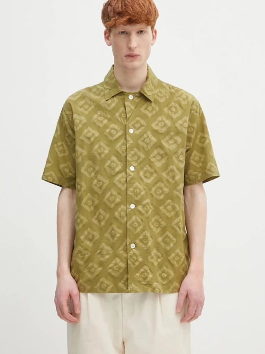 Obrázek produktu Norse Projects Bavlněná košile Norse Projects Mads Batik SS Shirt zelená