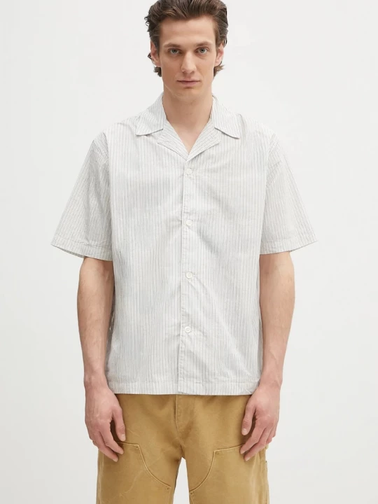 Obrázek produktu Norse Projects Bavlněná košile Norse Projects Mads Poplin Stripe SS
