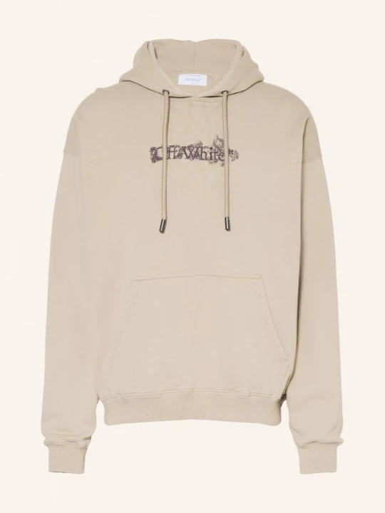 Obrázek produktu Off-White Mikina S Kapucí světle hnědá / tmavě hnědá
