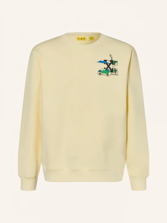 Obrázek produktu Off-White Mikina tmavě žlutá / zelená / modrá Off White