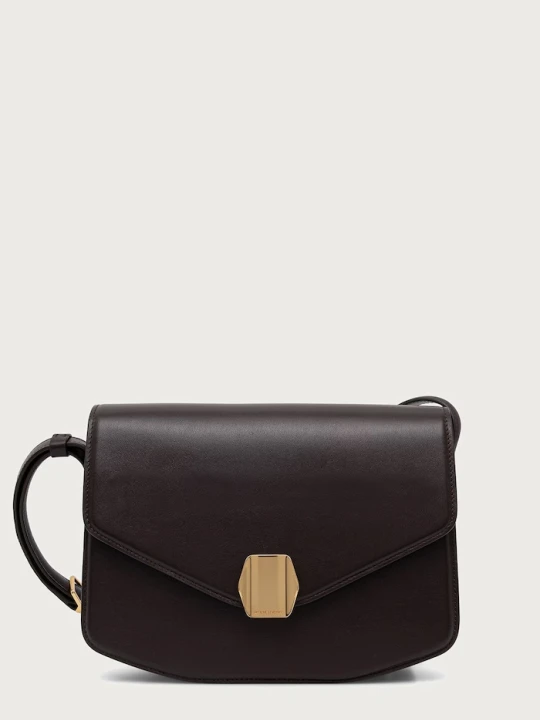 Obrázek produktu Officine Generale crossbody kabelka dámská kožená LE JUNEBAG Officine Générale hnědá