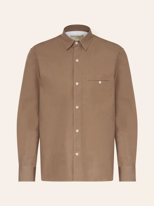 Obrázek produktu Officine Générale Lněná Košile Benoit Slim Fit hnědá