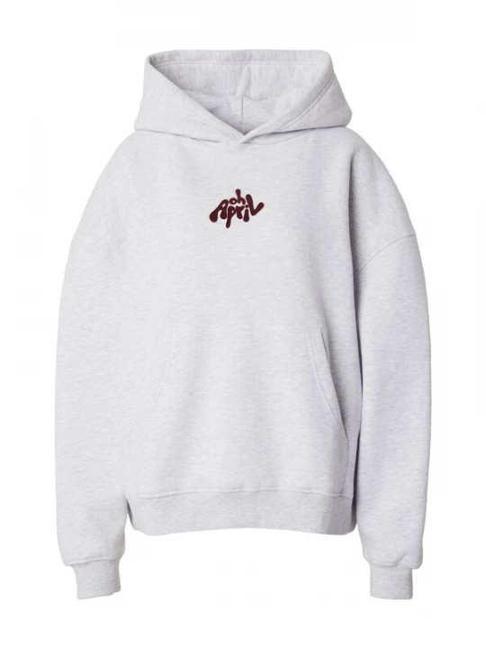 Obrázek produktu OH APRIL Mikina 'Boyfriend' šedý melír / burgundská červeň